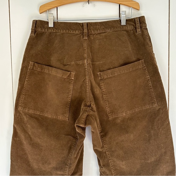 Nili Lotan Shon Corduroy Pant Sz 10 Brown Barrel Horseshoe - Picture 8 of 13
